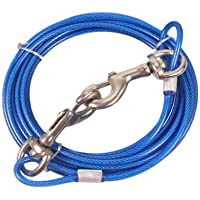POPETPOP Cable de Amarre para Mascotas para Perros - Cable de Alambre de Acero Inoxidable para Cable de acarreo Duradero…